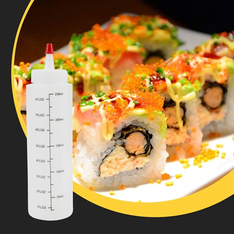 12 упаковка 8 унций выдавливаемые бутылки с красным наконечником прочная