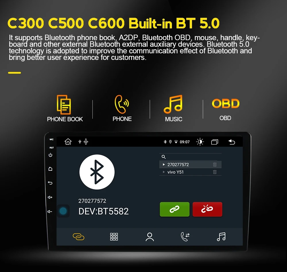 Автомобильный мультимедийный видеоплеер MEKEDE с GPS-навигацией для Ssang Yong SsangYong Kyron