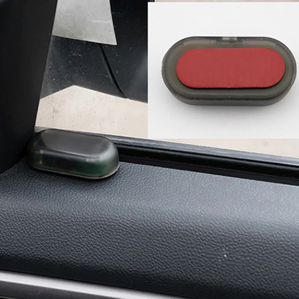Солнечная USB Мощность автосигнализации светильник Анти-кражи Предупреждение мигающий поддельные Автомобильный светодиодный светильник вспышки мигает при красные, синие новое обновление