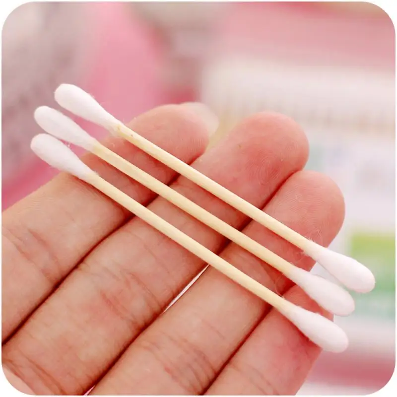 Деревянные ватные тампоны 1 комплект/100 шт. косметика для перманентного макияжа