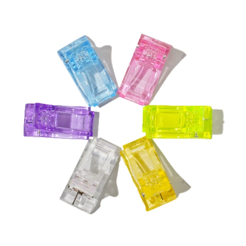Q1QD Nail Tips Clip for Quick Building Gel Nail Forms Clips Finger Extension UV LED Builder Clamps