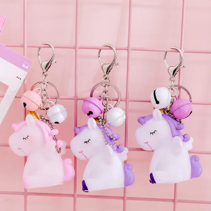 Корея мультфильм милый kawaii брелоки с дизайном Единорог Дети школьный кулон