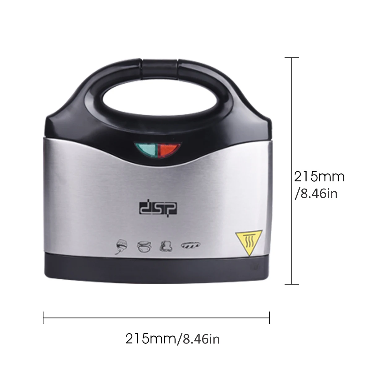 

750W Sandwich Maker Toaster Maker Machine Bubble Egg Cake Oven Breakfast Toast Machine Barbecue Steak Stainless Steel 220-240V