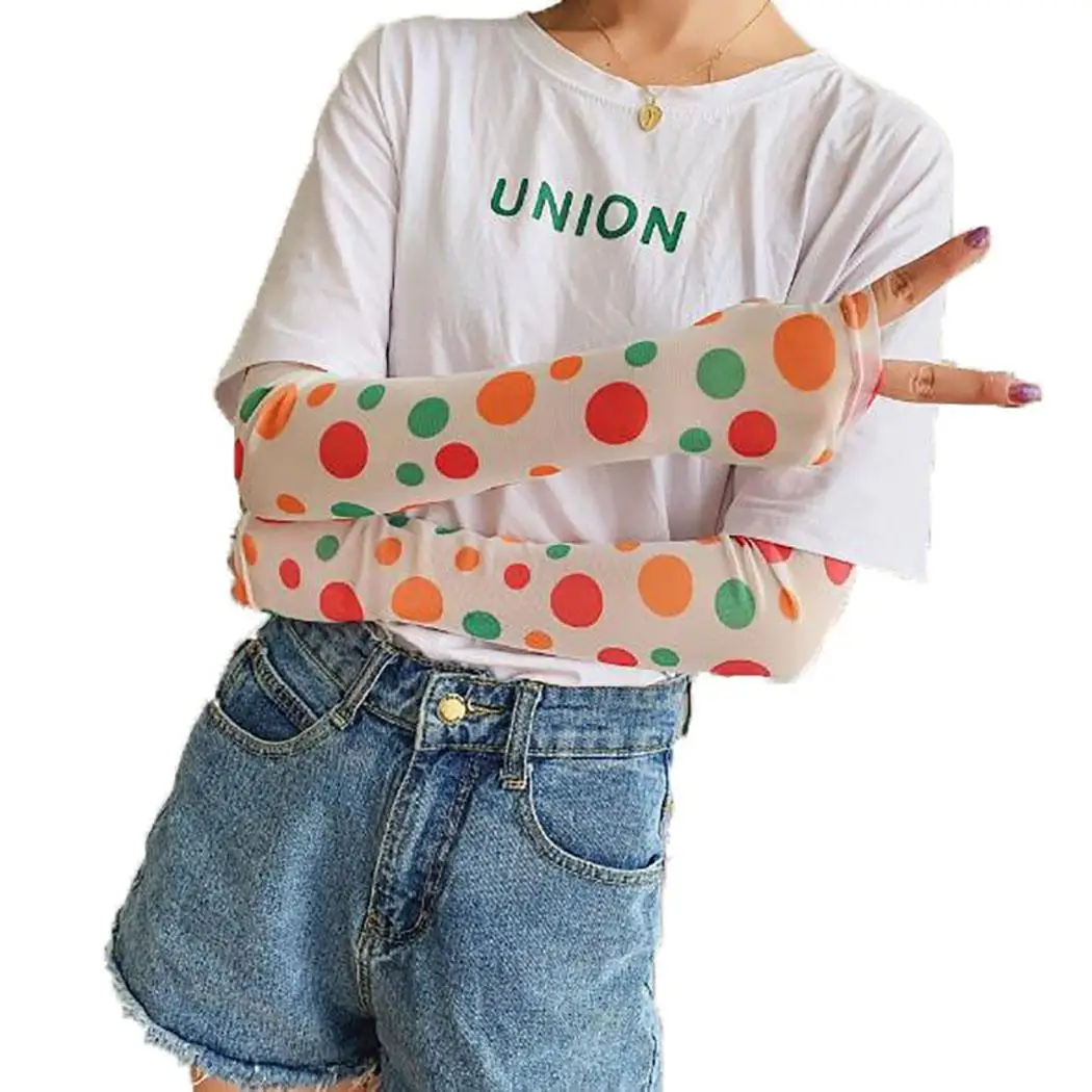 Нейлоновые нарукавники Mangas грелки летние спортивные УФ Защита для бега и езды на