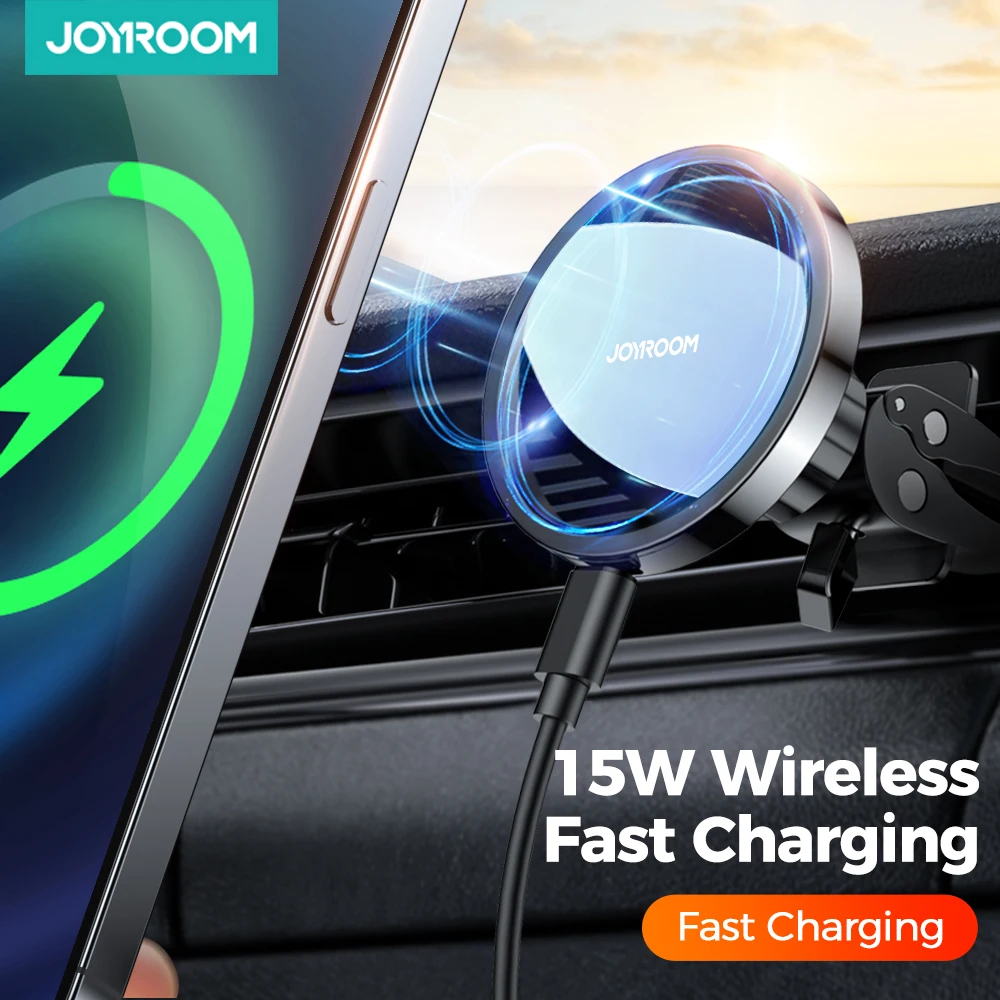 

RYWER Magnetic Wireless Charger Car Phone Holder 15W Qi Fast Charging Car Mount for iPhone 13 12 11 Pro Max Xs Samsung S9 S10