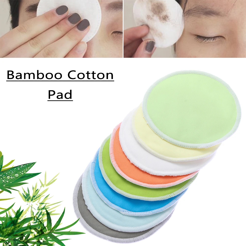 Бамбуковые тканевые Многоразовые подушечки для лица многоразовые лицевые