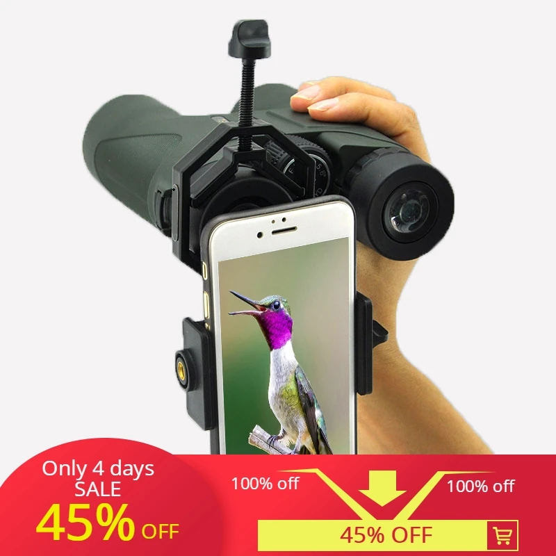 Универсальный держатель для сотового телефона совместимый с бинокулярным