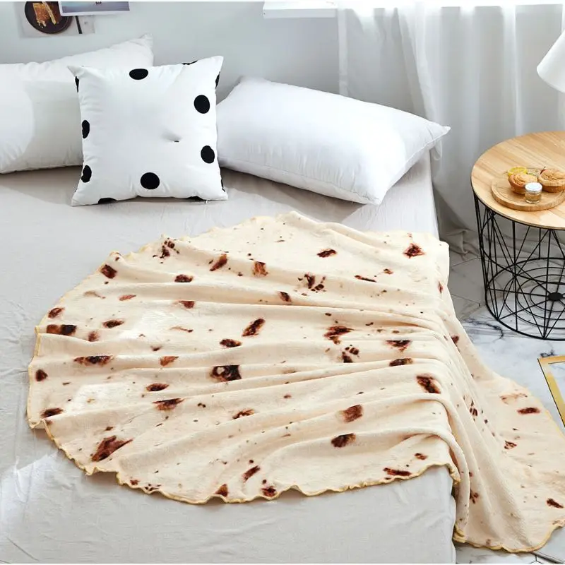 Коралловый бархат буррито тортилья круглый пледы одеяло наволочка креативный