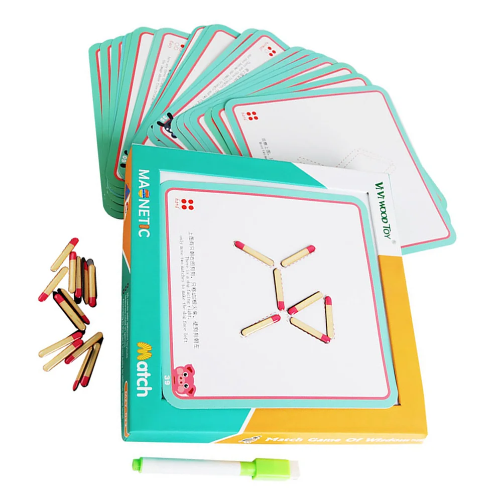 

1 Set of Funny Matches Drawing Board Magnetic Matches Puzzle Game