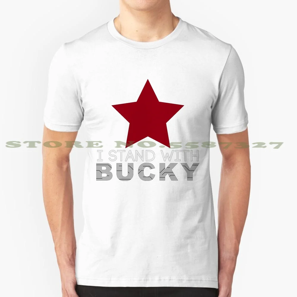 

Летняя забавная Футболка I Stand With Bucky для мужчин женщин мужчин Bucky Barnes Mcu