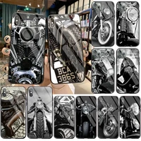YJZFDYRM Hot Vintage Motorcycle Soft Phone Case Capa Tempered Glass For iPhone Pro MAX Plus 2020 case