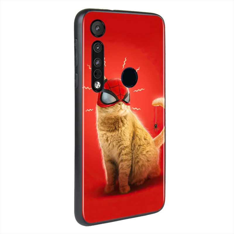 

Super Hero Marvel Avengers Spider-Man For Motorola G9 G8 G Stylus Power One Fusion Hyper Edge E7 E6 Plus Play Black Phone Case