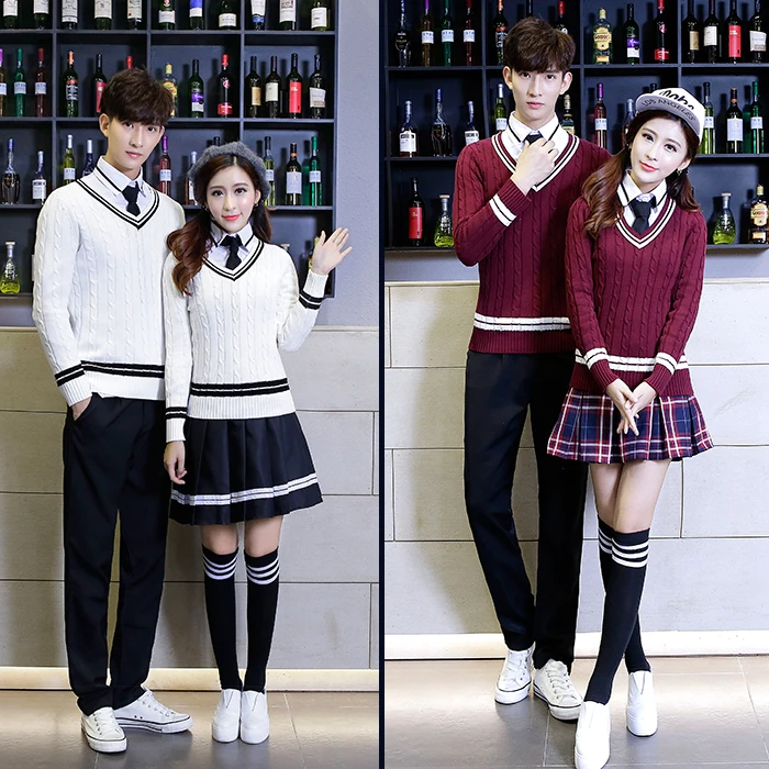 Английский Униформа JK униформа для учащихся средней и старшей школы Осенние