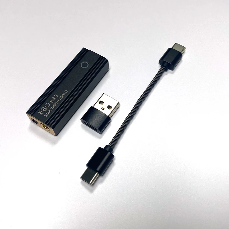 Аудио кабель FiiO JadeAudio KA3 ES9038Q2M чип USB DAC AMP адаптер Type-C на выход 3 5/4 4 мм PCM 32 бит/768 кГц