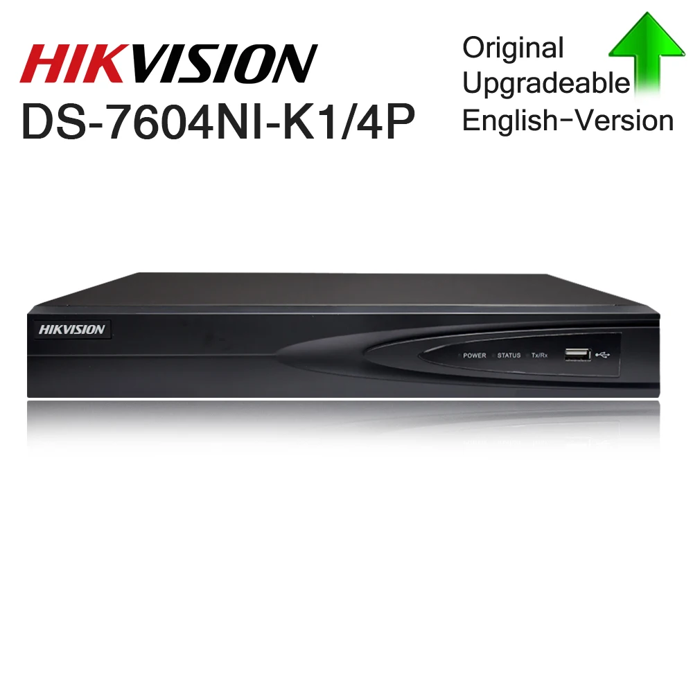Сетевой видеорегистратор Hikvision NVR 4 канала DS-7604NI-K1/4 P порта PoE IP-камера