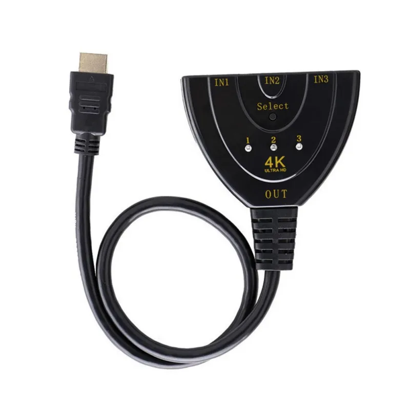 HDMI переключатель профессиональный сплиттер 4K * 2K 3 порта s мини кабель DVD HDTV в 1 порт