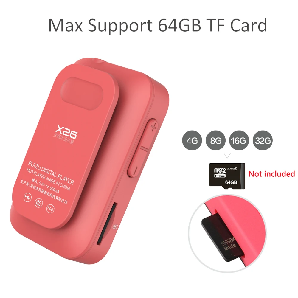 LCD спортивный аудио мини Bluetooth MP3 плеер Hi Fi музыкальный Mp 3 с радио цифровой экран Fm