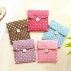 1 шт., мешок в горошек для хранения гигиенических салфеток, из хлопка и льна