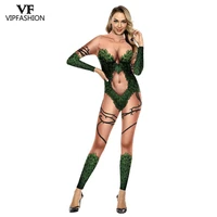 vip fashion adult womens poison ivy costume halloween cosplay fancy dress spandex jumpsuit