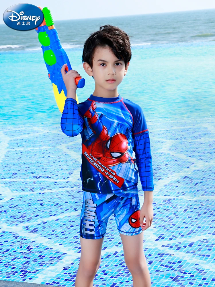 

Disney Cartoon Children's Swimsuit Boys One-piece Quick-drying Hot Spring Play Boy's Swimsuit