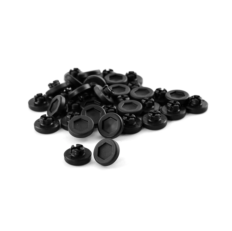 

100pcs Matte Black Wheel Rivets Nuts Rim Lip University For 370037-FB Decorative Nail Replacement Rivets Exterior Accessories