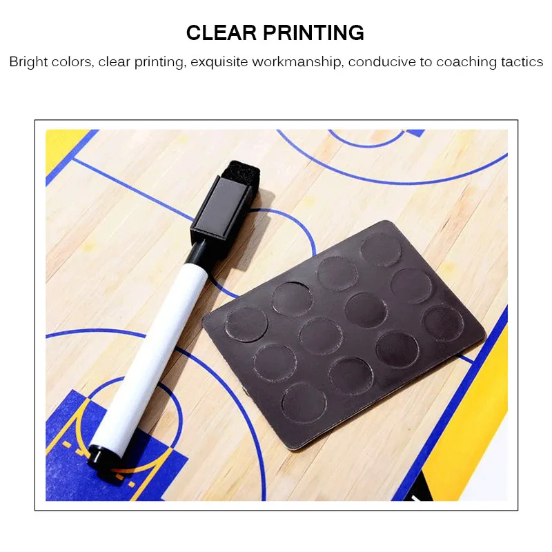 

Tactical Board Basketball Coach Magnet Training Board Game Straight Competition Tactical Portable Clipboard Magnetic Basketball