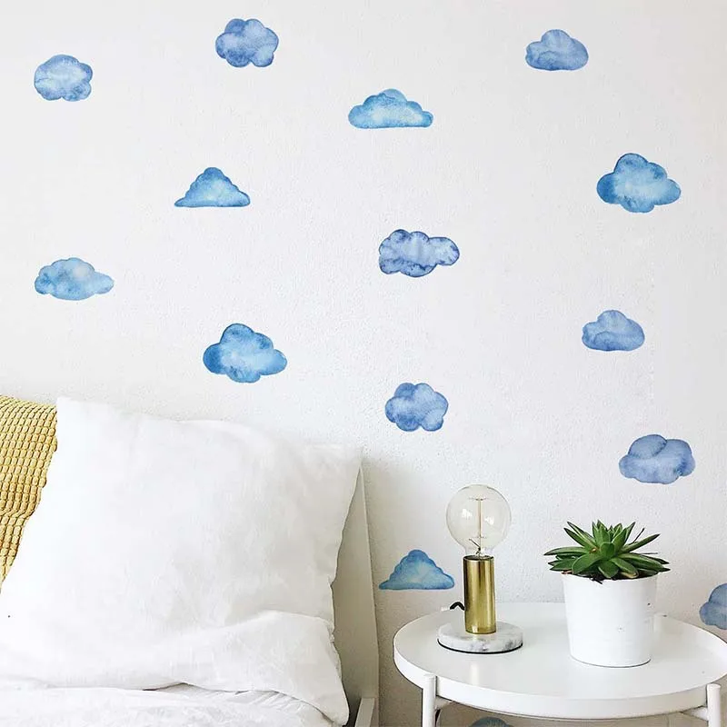 

Blue Cloud Wall Sticker Wall Decal Room Decoration for baby Bedroom Room Nursery Decor Girl Gift Sky Color Stickers