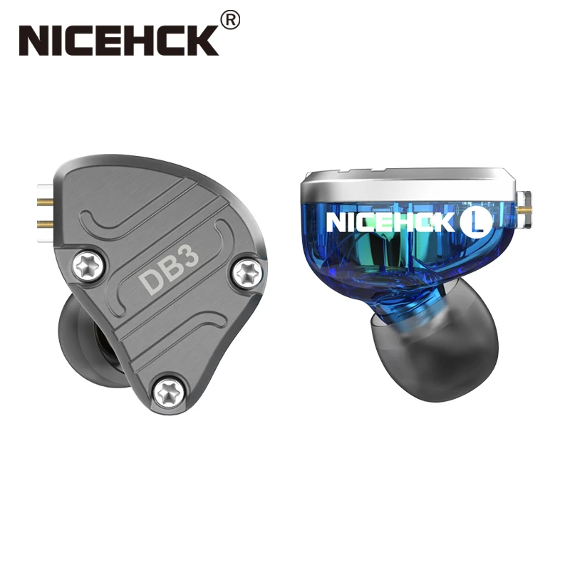 Наушники вкладыши NICEHCK DB3 1BA + 2DD гибридные спортивные Hi Fi наушники для бега IEM DJ Stage