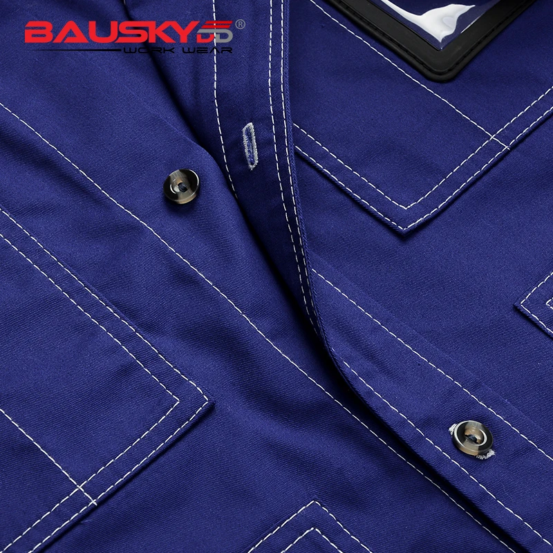 Высококачественная Мужская Рабочая Рубашка Bauskydd B230 с короткими рукавами и