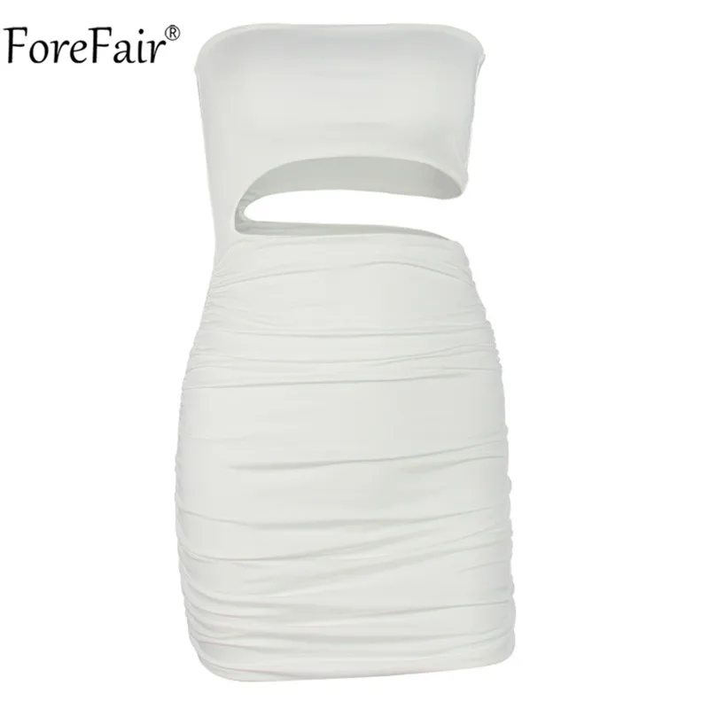 Женское облегающее мини платье Forefair черное красное без рукавов бретелек с