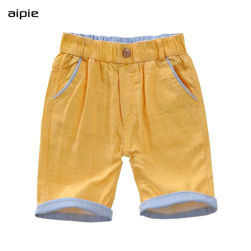 Летние Повседневные детские брюки для мальчиков хлопок и лен смесовой ткани