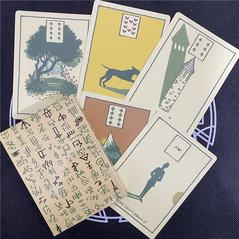 

Зеленые карточки Glyphs Lenormand Tarot, настольная карточная игра, Волшебная судьба гадания, карточка для личного пользования