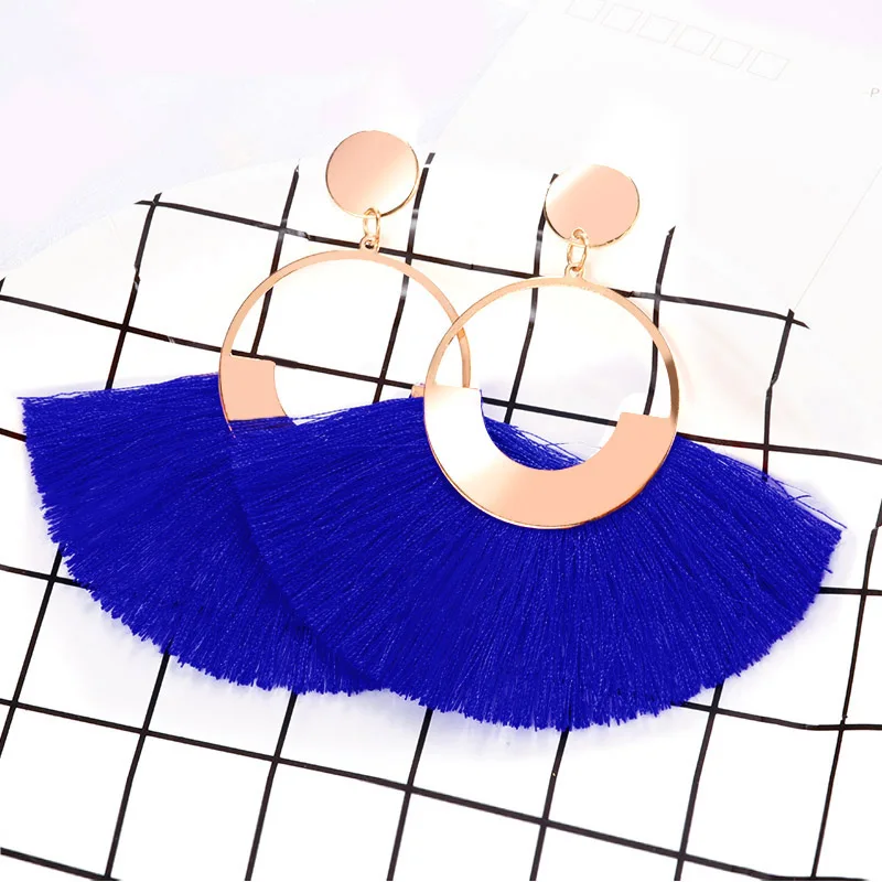 Женские серьги с кисточками большие ручной работы 2019|Серьги-подвески| |