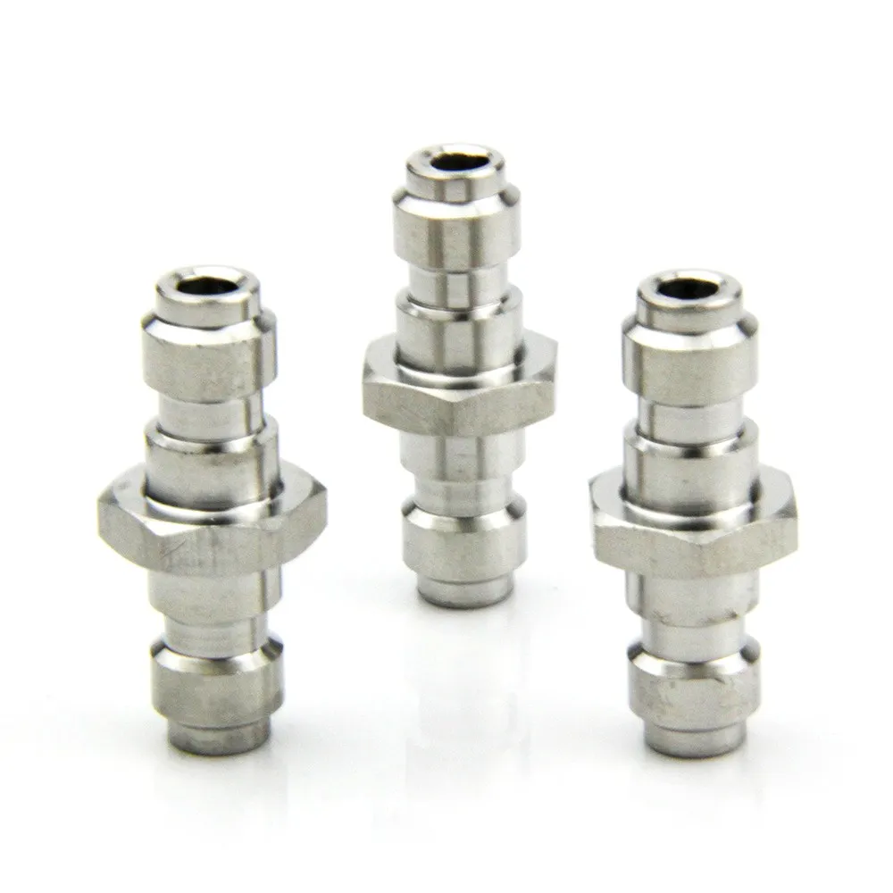 Быстроразъемный двойной штекер PCP для пейнтбола 3 шт. 8 мм из нержавеющей стали