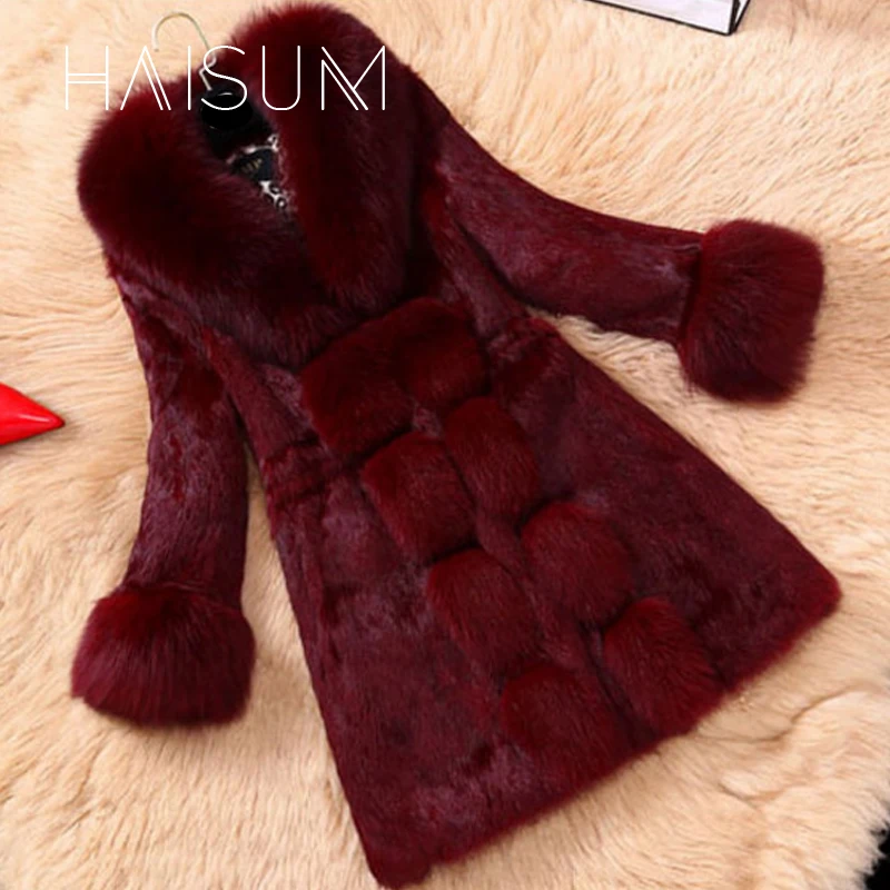 Женское пальто из искусственного меха теплое зимнее длинное лисьего 3 цветов с