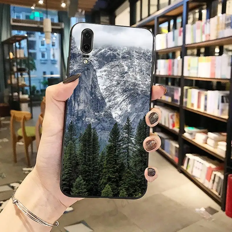 

Snow mountain Pine Tree Forest Peak Mist Phone Case For Huawei honor Mate P 10 20 30 40 Pro 10i 9 10 20 8 x Lite