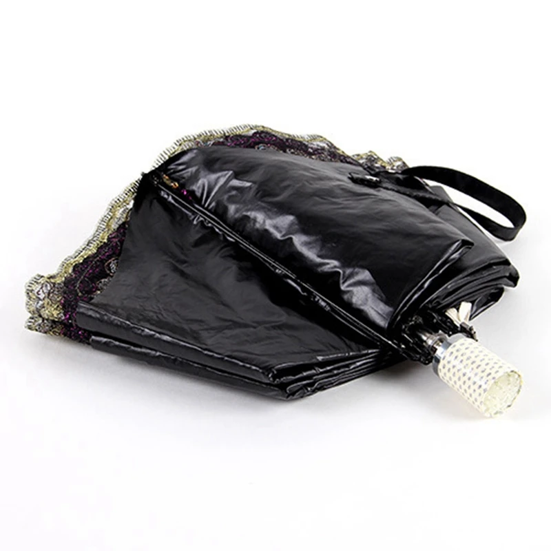 Акция! Кружевной двухуровневый складной зонтик UV Защитный 2 для свадебной