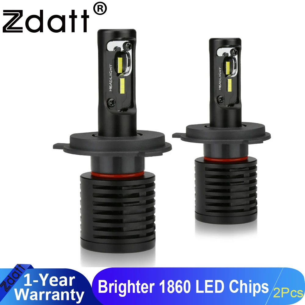 Zdatt H7 светодиодный налобный фонарь H4 Canbus H11 H8 9005 HB3 9006 HB4 55 Вт Автомобильные фары