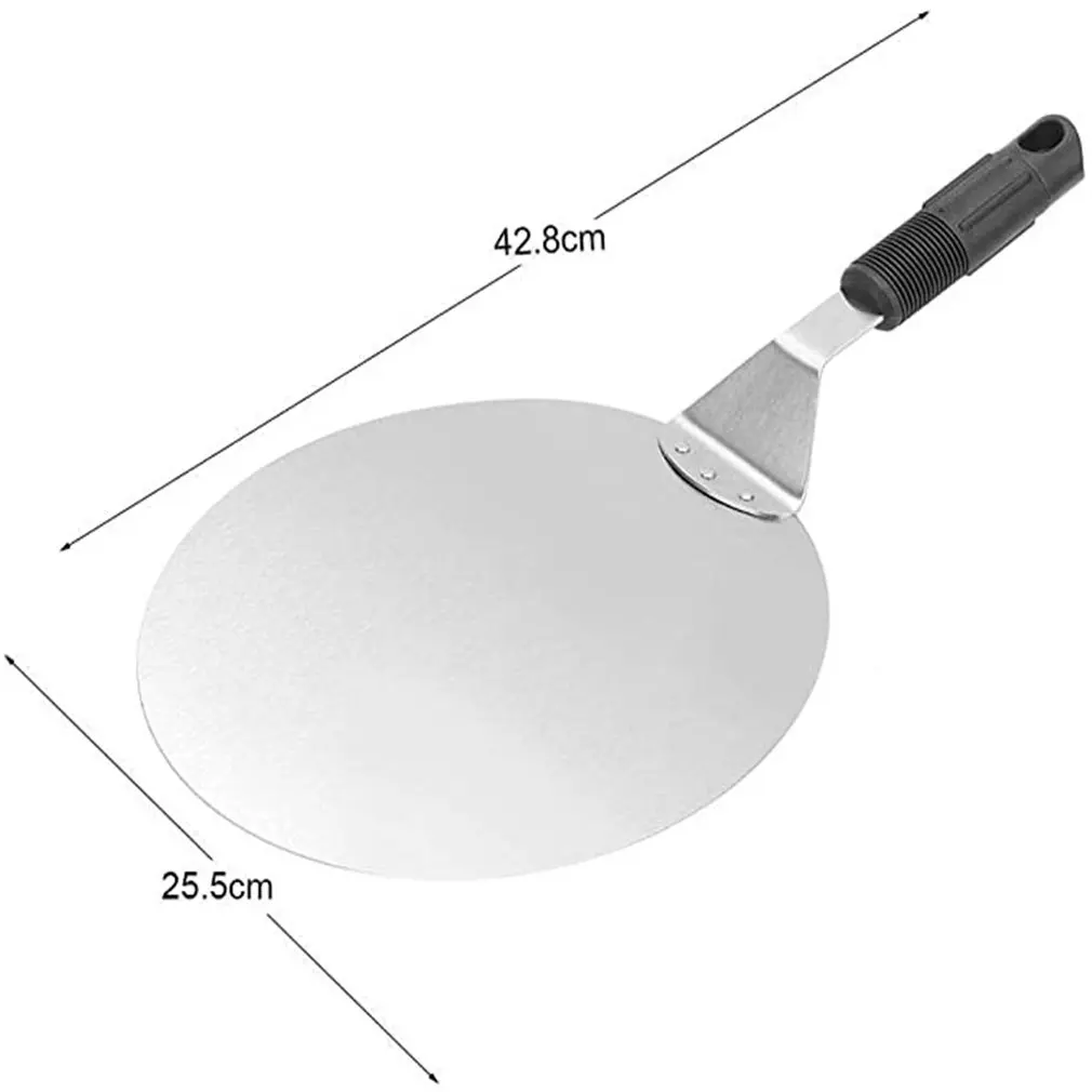 

Round Pizza Peel Stainless Steel Pizza Peel Household Pizza Wheel Cutter With Handle Baking Pizza Shovel Kitchen Gadget