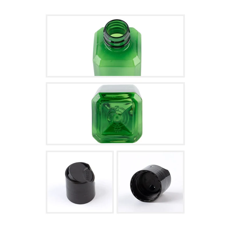 100 мл пустые черные пластиковые бутылки с дисковыми верхними крышками контейнеры