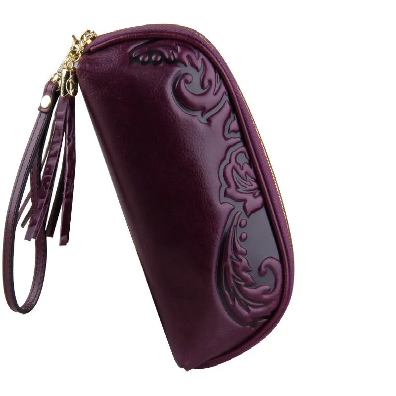 Женский кошелек клатч с коровьим принтом женский на молнии для мобильного