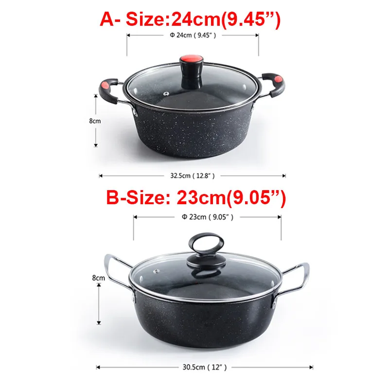 

QueenTime Stock Pots For Kitchen Cooking Pot Nonstick Soup Pot Cooking Utensil Saucepan For Gas Induction Cooker Cookware