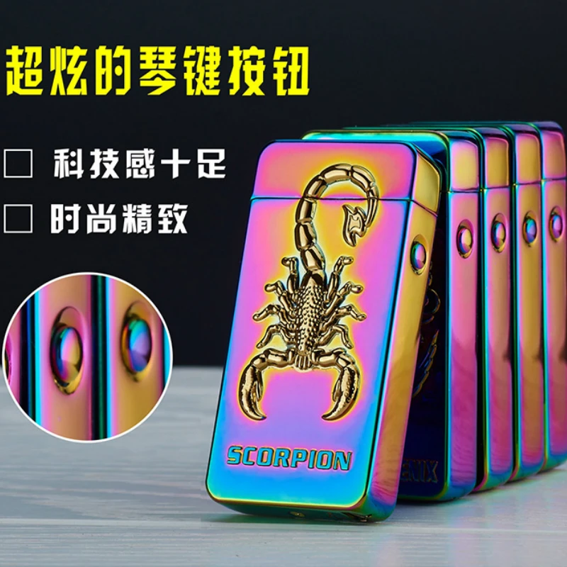 Роскошные USB-зажигалки брендовая ветрозащитная беспламенная электронная