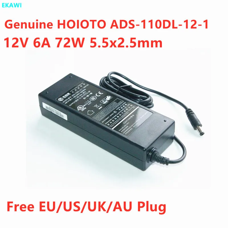 Оригинальный HOIOTO 12V 6A 72W ADS-110DL-12-1 120072G AC Импульсный адаптер для Belkin Hikvision зарядное