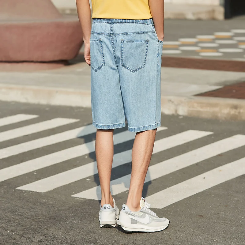 

SEMIR Denim Shorts Men 2021 Summer New Casual Short Jeans Straight Loose Jeans Boys Sports Shorts