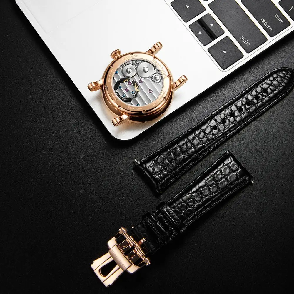 Мужские часы из турбийона мужские автоматические наручные Reef Tiger Роскошные