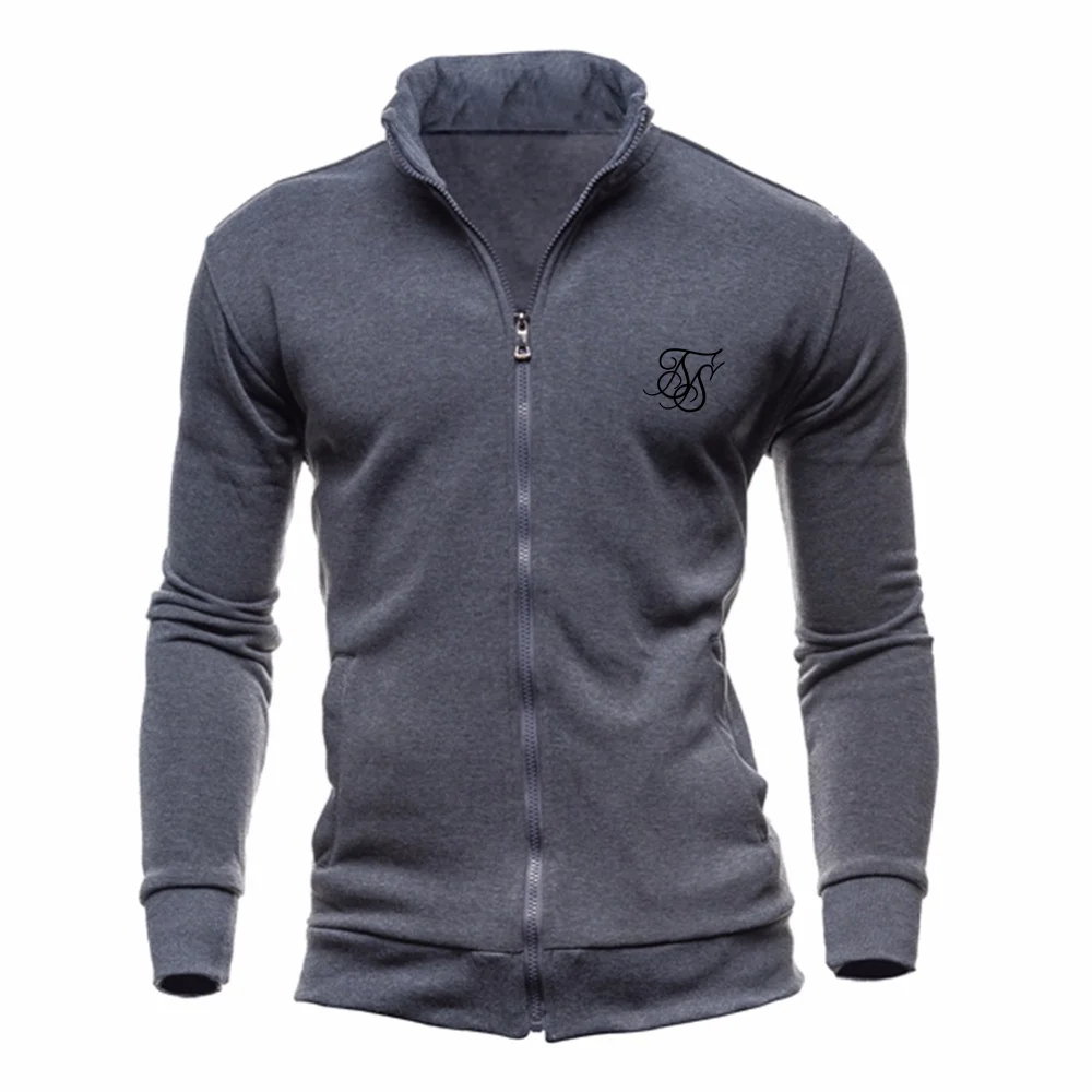 

SikSilk 2021 Latest Casual Sports Hooded Men's Sweatshirt Hoodie Men's Long-Sleeved Jacket Zipper Track Field Sportswear