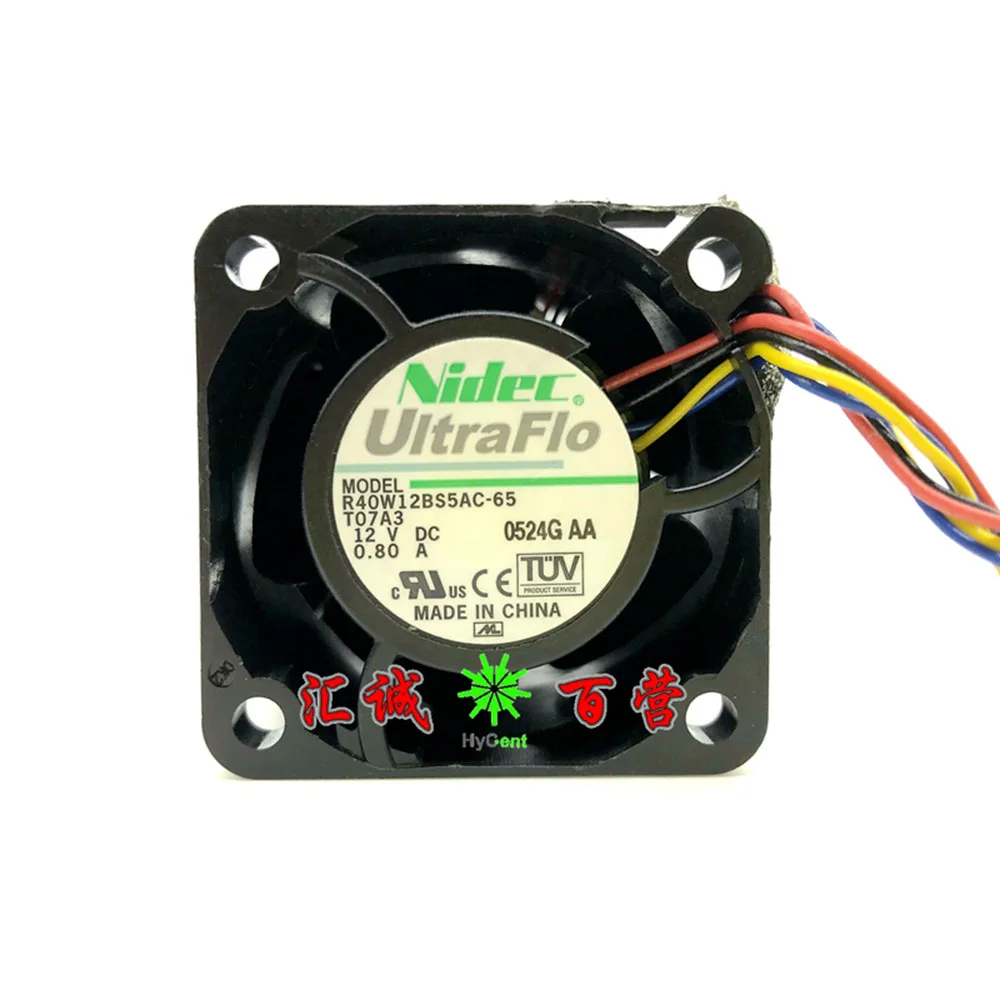 Для вентилятора охлаждения Nidec 4056 R40W12BS5AC 65 12В 0.80A 4 см FAN 0086L4|Кулеры и системы