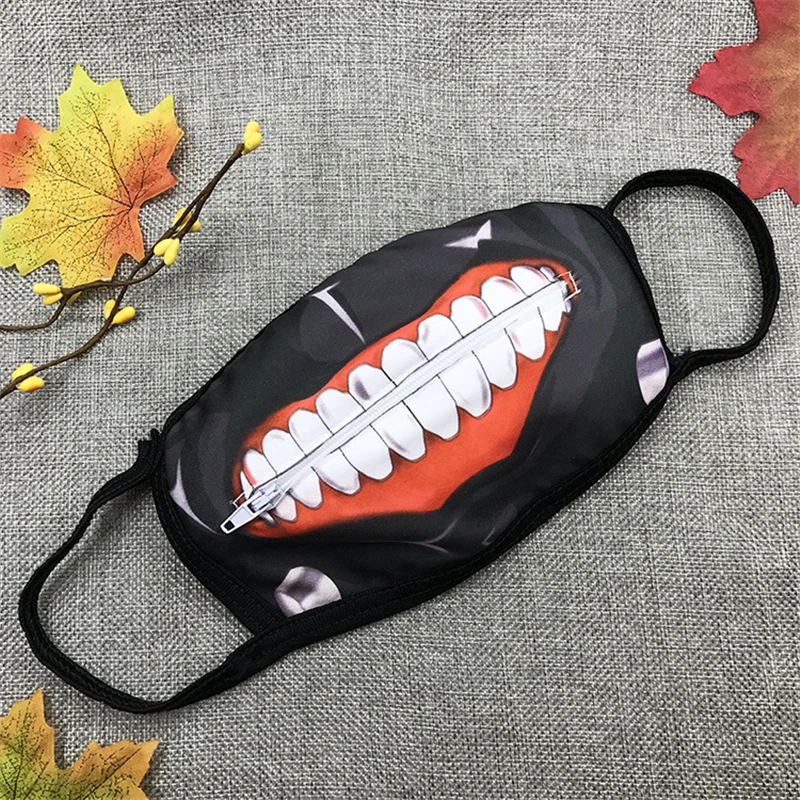 Маска для лица Tokyo Ghoul Kaneki Ken реквизит косплея из аниме на молнии|Аксессуары