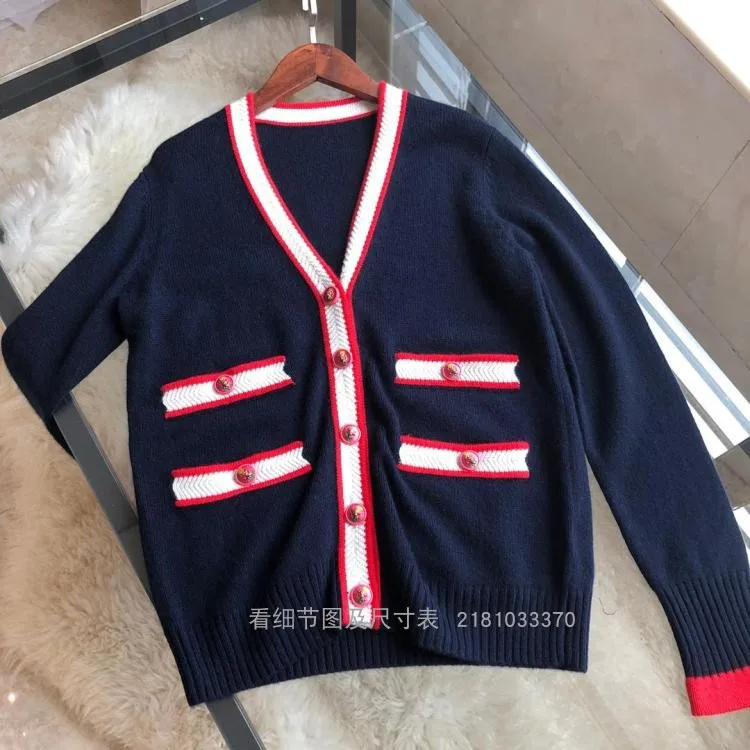 

Женский свободный вязаный кардиган в Корейском стиле с V-образным вырезом